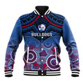 Bulldogs Football Baseball Jacket Doggies Aboriginal Mix Polynesian Pattern LT14