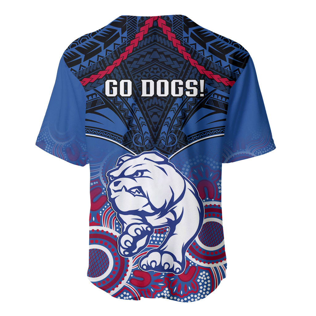 Bulldogs Football Baseball Jersey Doggies Aboriginal Mix Polynesian Pattern LT14