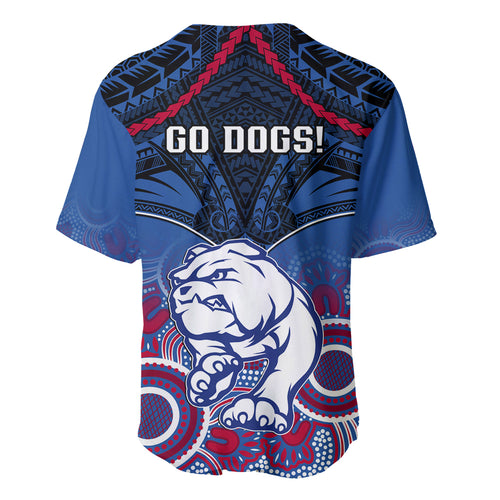 Bulldogs Football Baseball Jersey Doggies Aboriginal Mix Polynesian Pattern LT14