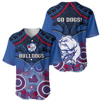 Bulldogs Football Baseball Jersey Doggies Aboriginal Mix Polynesian Pattern LT14