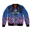 Bulldogs Football Bomber Jacket Doggies Aboriginal Mix Polynesian Pattern LT14