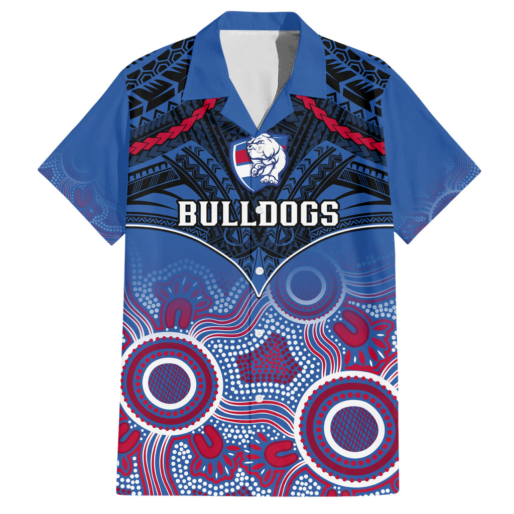 Bulldogs Football Hawaiian Shirt Doggies Aboriginal Mix Polynesian Pattern LT14