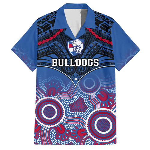 Bulldogs Football Hawaiian Shirt Doggies Aboriginal Mix Polynesian Pattern LT14