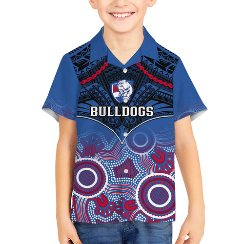 Bulldogs Football Hawaiian Shirt Doggies Aboriginal Mix Polynesian Pattern LT14