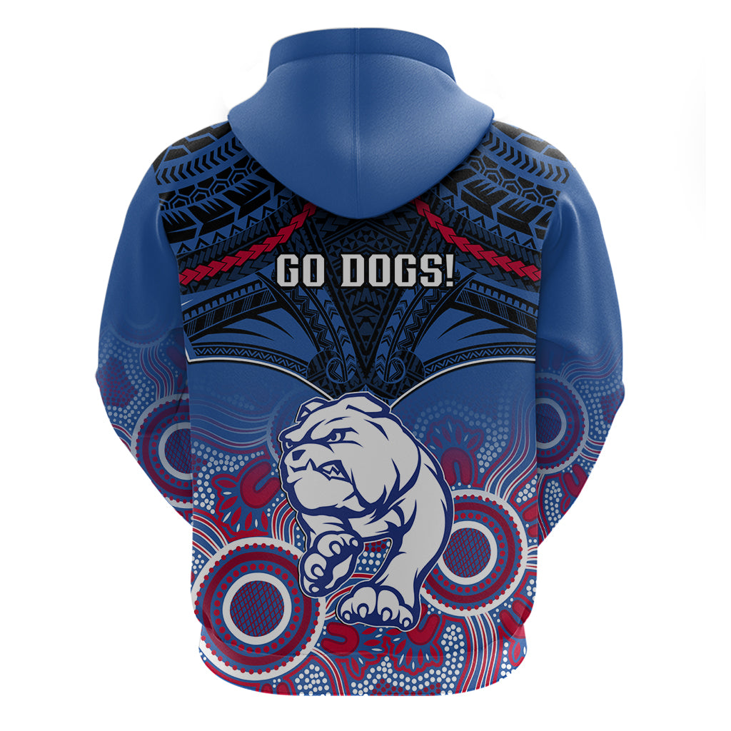 Bulldogs Football Hoodie Doggies Aboriginal Mix Polynesian Pattern LT14