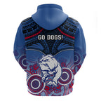 Bulldogs Football Hoodie Doggies Aboriginal Mix Polynesian Pattern LT14