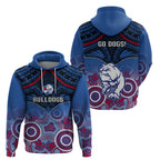 Bulldogs Football Hoodie Doggies Aboriginal Mix Polynesian Pattern LT14