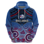 Bulldogs Football Hoodie Doggies Aboriginal Mix Polynesian Pattern LT14
