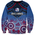 Bulldogs Football Sweatshirt Doggies Aboriginal Mix Polynesian Pattern LT14