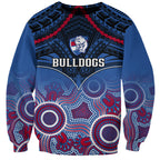 Bulldogs Football Sweatshirt Doggies Aboriginal Mix Polynesian Pattern LT14