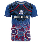 Bulldogs Football T Shirt Doggies Aboriginal Mix Polynesian Pattern LT14