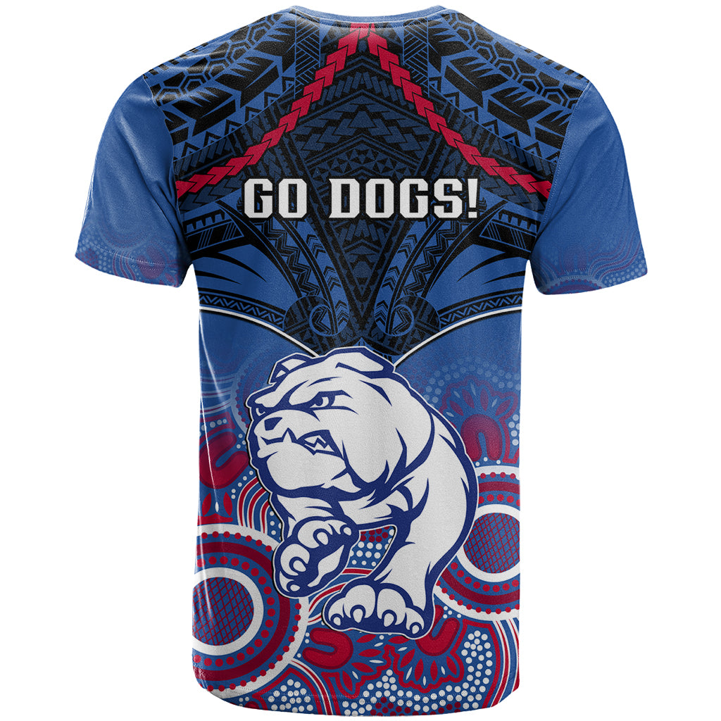Bulldogs Football T Shirt Doggies Aboriginal Mix Polynesian Pattern LT14