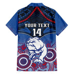 Personalised Bulldogs Football Hawaiian Shirt Doggies Aboriginal Mix Polynesian Pattern LT14