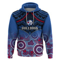 Personalised Bulldogs Football Hoodie Doggies Aboriginal Mix Polynesian Pattern LT14