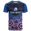 Personalised Bulldogs Football T Shirt Doggies Aboriginal Mix Polynesian Pattern LT14
