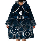 personalised-carlton-football-wearable-blanket-hoodie-blues-aboriginal-mix-polynesian-pattern