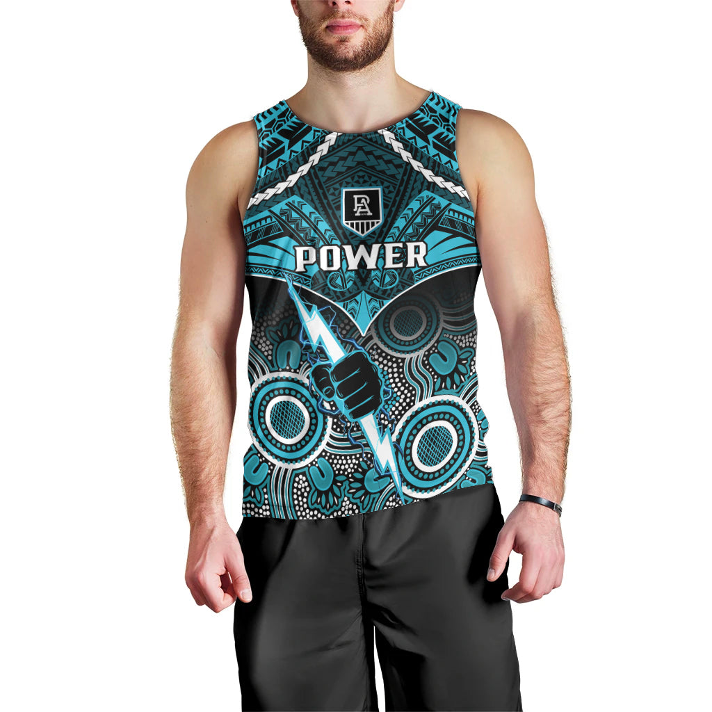 personalised-port-adelaide-football-men-tank-top-power-aboriginal-mix-polynesian-pattern