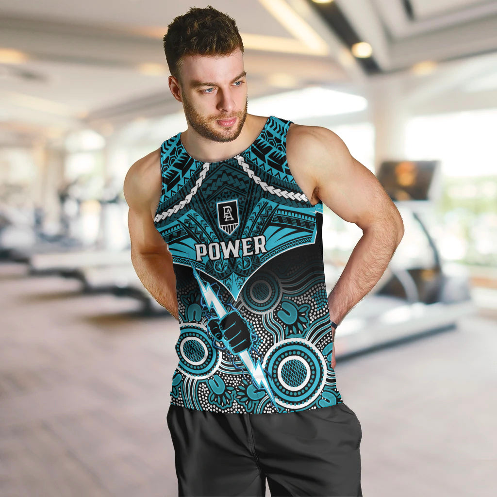 personalised-port-adelaide-football-men-tank-top-power-aboriginal-mix-polynesian-pattern