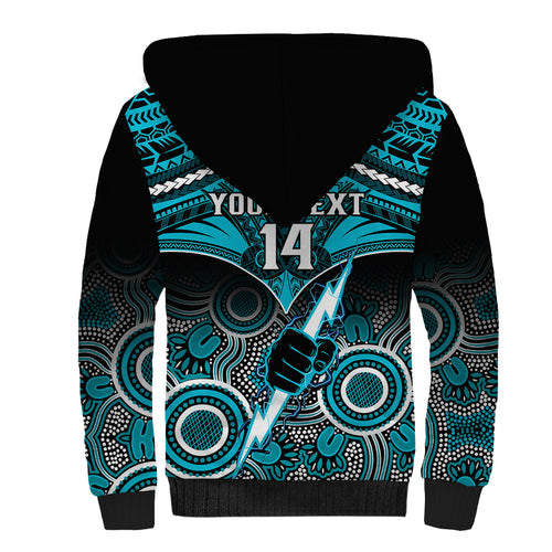 personalised-port-adelaide-football-sherpa-hoodie-power-aboriginal-mix-polynesian-pattern
