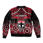 St Kilda Football Bomber Jacket Saints Aboriginal Mix Polynesian Pattern LT14