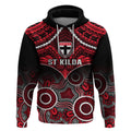 St Kilda Football Hoodie Saints Aboriginal Mix Polynesian Pattern LT14