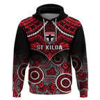 St Kilda Football Hoodie Saints Aboriginal Mix Polynesian Pattern LT14