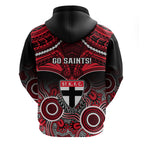 St Kilda Football Hoodie Saints Aboriginal Mix Polynesian Pattern LT14