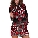 St Kilda Football Hoodie Dress Saints Aboriginal Mix Polynesian Pattern LT14