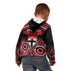 St Kilda Football Kid Hoodie Saints Aboriginal Mix Polynesian Pattern LT14