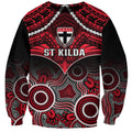 St Kilda Football Sweatshirt Saints Aboriginal Mix Polynesian Pattern LT14