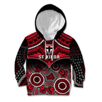 Personalised St Kilda Football Kid Hoodie Saints Aboriginal Mix Polynesian Pattern LT14