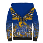 West Coast Football Sherpa Hoodie Eagles Aboriginal Mix Polynesian Pattern LT14