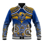 Personalised West Coast Football Baseball Jacket Eagles Aboriginal Mix Polynesian Pattern LT14