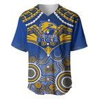 Personalised West Coast Football Baseball Jersey Eagles Aboriginal Mix Polynesian Pattern LT14
