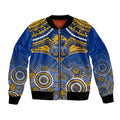 Personalised West Coast Football Bomber Jacket Eagles Aboriginal Mix Polynesian Pattern LT14
