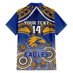 Personalised West Coast Football Hawaiian Shirt Eagles Aboriginal Mix Polynesian Pattern LT14