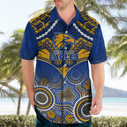 Personalised West Coast Football Hawaiian Shirt Eagles Aboriginal Mix Polynesian Pattern LT14