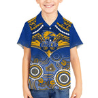 Personalised West Coast Football Hawaiian Shirt Eagles Aboriginal Mix Polynesian Pattern LT14