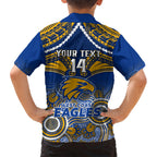 Personalised West Coast Football Hawaiian Shirt Eagles Aboriginal Mix Polynesian Pattern LT14
