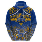 Personalised West Coast Football Hoodie Eagles Aboriginal Mix Polynesian Pattern LT14