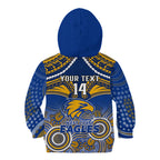 Personalised West Coast Football Kid Hoodie Eagles Aboriginal Mix Polynesian Pattern LT14
