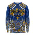 Personalised West Coast Football Long Sleeve Shirt Eagles Aboriginal Mix Polynesian Pattern LT14