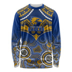 Personalised West Coast Football Long Sleeve Shirt Eagles Aboriginal Mix Polynesian Pattern LT14