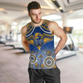 Personalised West Coast Football Men Tank Top Eagles Aboriginal Mix Polynesian Pattern LT14