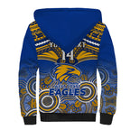 Personalised West Coast Football Sherpa Hoodie Eagles Aboriginal Mix Polynesian Pattern LT14