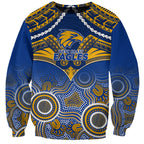 Personalised West Coast Football Sweatshirt Eagles Aboriginal Mix Polynesian Pattern LT14