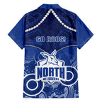 North Melbourne Football Hawaiian Shirt Kangaroos Aboriginal Mix Polynesian Pattern LT14