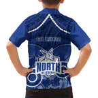 North Melbourne Football Hawaiian Shirt Kangaroos Aboriginal Mix Polynesian Pattern LT14