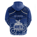 North Melbourne Football Hoodie Kangaroos Aboriginal Mix Polynesian Pattern LT14