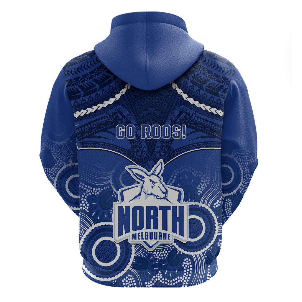 North Melbourne Football Hoodie Kangaroos Aboriginal Mix Polynesian Pattern LT14